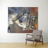 Stunning wolf portret wandkleed (In Situ (horizontaal))
