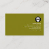 Stunning Yellow Rainbow Glass Effect Taxi Service Visitekaartje (Achterkant)