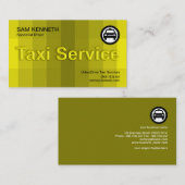 Stunning Yellow Rainbow Glass Effect Taxi Service Visitekaartje (Voorkant / Achterkant)