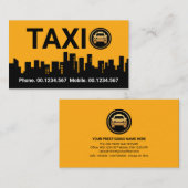Stunning Yellow Taxi Building Silhouette Visitekaartje (Voorkant / Achterkant)
