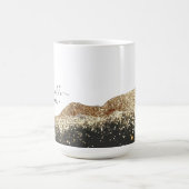 Stunning Zwart En Goud Glitter Script Zakelijk Koffiemok (Center)