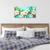 Stunninge Levendige Kersenbloesem Canvas Afdruk (Insitu (Slaapkamer))