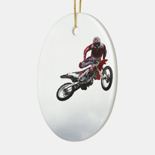 Stunt Bike Keramisch Ornament (Links)