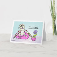 Stunt Dog Cartoon Personalized Get Well Card