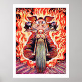 Stunt Riding Pig Poster (Voorkant)