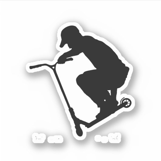 Stunt scooter dek grijpen sticker (Voorkant)