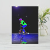 Stunt scooter Einladungskarte Kaart (Staand voorkant)