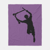 Stunt Scooter Kampioen Sport Silhouet Kunst Fleece Deken (Voorkant)