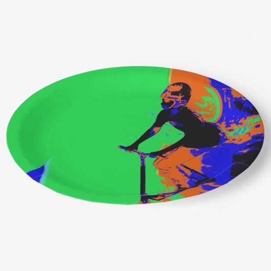 Stunt Scooter Speedster - Scooter Boy Papieren Bordje (Gekanteld)