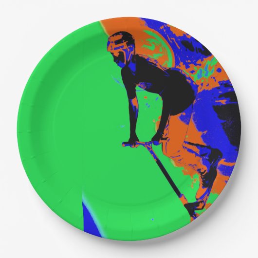 Stunt Scooter Speedster - Scooter Boy Papieren Bordje (Voorkant)