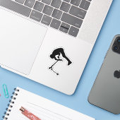 Stunt scooter trick backflip sticker (Laptop met iPhone)
