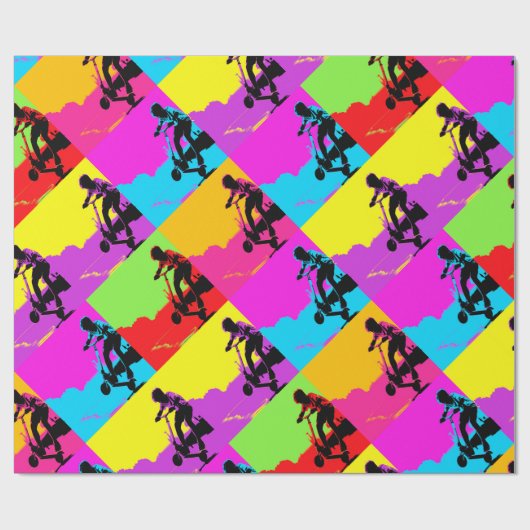 Stunt Scooter Trickster - Scooter Boy Cadeaupapier (Vlak)