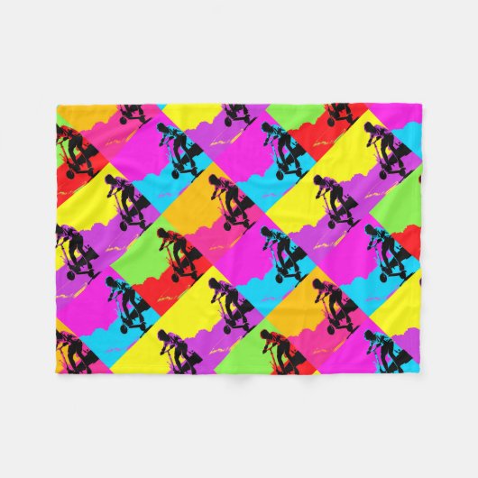 Stunt Scooter Trickster - Scooter Boy Fleece Deken (Voorkant (Horizontaal))