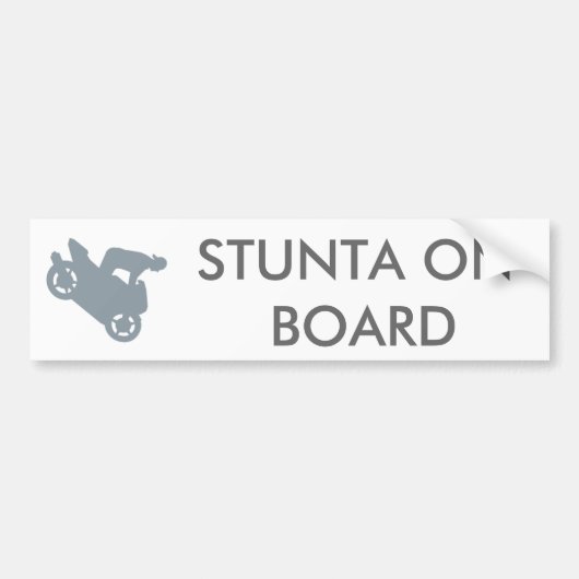 STUNTA AAN BOORD BUMPERSTICKER (Voorkant)