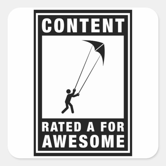Stuntbreien Vierkante Sticker (Voorkant)