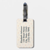 Stuntel Bij met het Adres van Bloemen Bagagelabel (Achterkant verticaal)