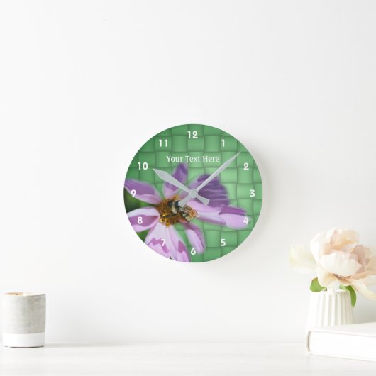 Stuntel Bij op de Bloem van de Kosmos Ronde Klok (Huis)