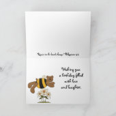 Stuntel Wenskaart van de Verjaardag van Beren het Kaart (Binnen)