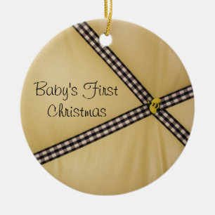 Stuntelt Eerste Kerstmis van de baby het Ornament