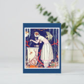 STUNTEN VAN KLEINE VIS, ART DECO BEAUTY-MODE BRIEFKAART (Staand voorkant)