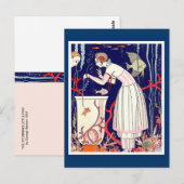 STUNTEN VAN KLEINE VIS, ART DECO BEAUTY-MODE BRIEFKAART (Voorkant / Achterkant)