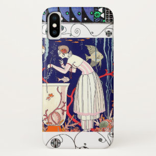STUNTEN VAN KLEINE VIS, ART DECO BEAUTY-MODE iPhone X HOESJE