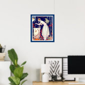 STUNTEN VAN KLEINE VIS, ART DECO BEAUTY-MODE POSTER (Thuiskantoor)