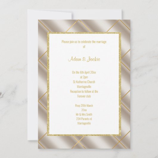 STUNTEN VAN METALLIGE WEDING VAN BRONZE KAART (Voorkant)