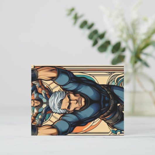 Stuntman Briefkaart (Staand voorkant)