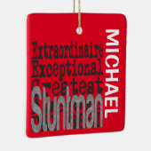 Stuntman Extraordinaire CUSTOM Keramisch Ornament (Rechts)