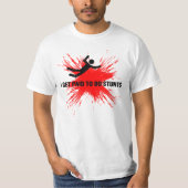 STUNTMAN PROFESSIONAL (zwart/rood) T-shirt (Voorkant)