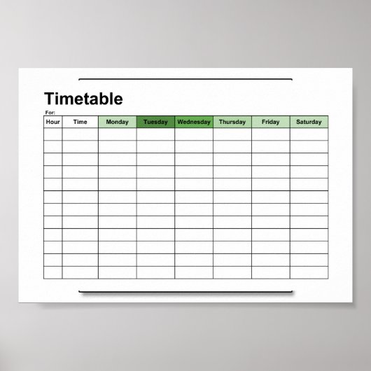 stuntplan , tijdschema , schema , poster , engels (Voorkant)