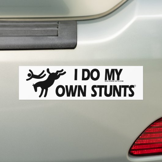 Stunts - Funny Bucking Horse Bumpersticker (Op auto)