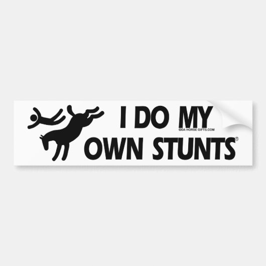 Stunts - Funny Bucking Horse Bumpersticker (Voorkant)
