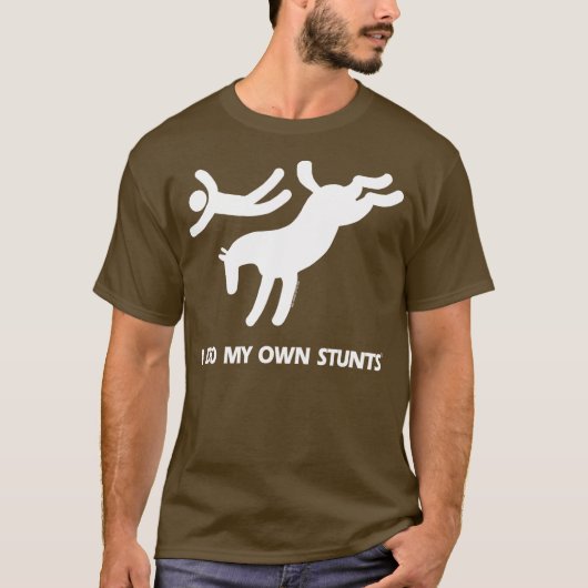 Stunts - Funny Bucking Horse T-shirt (Voorkant)