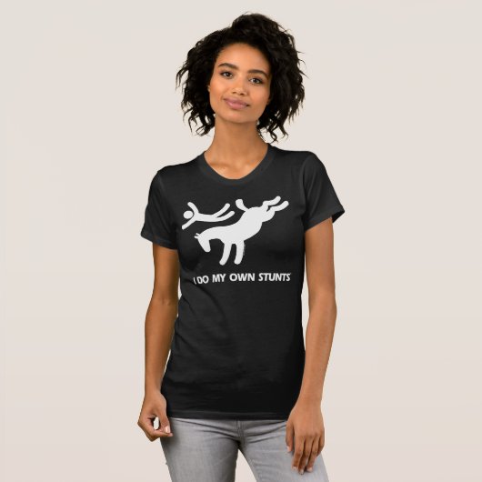 Stunts - Grappig Bucking Paard T-shirt (Voorkant volledig)