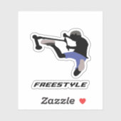Stuntscooter rijder sticker (Vel)