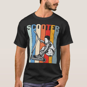 Stuntscooter scooter Retro-ontwerp T-shirt