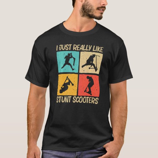 Stuntscooter voor mannen, scooter t-shirt (Voorkant)