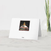 Stupa Boudhanath, Kathmandu at night - Nepal Card Kaart (Achterkant)