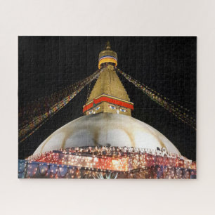 Stupa Boudhanath, Kathmandu at night - Nepal Legpuzzel