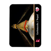 Stupa Boudhanath, Kathmandu at night - Nepal Magneet (Verticaal)