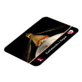 Stupa Boudhanath, Kathmandu at night - Nepal Magneet (Linkerzijde)