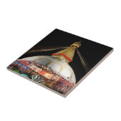 Stupa Boudhanath, Kathmandu at night - Nepal Tegeltje (Zijkant)