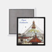 Stupa in Boudhanath, Kathmandu - Nepal Magneet (Voorkant / Achterkant)