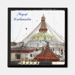 Stupa in Boudhanath, Kathmandu - Nepal Magneet