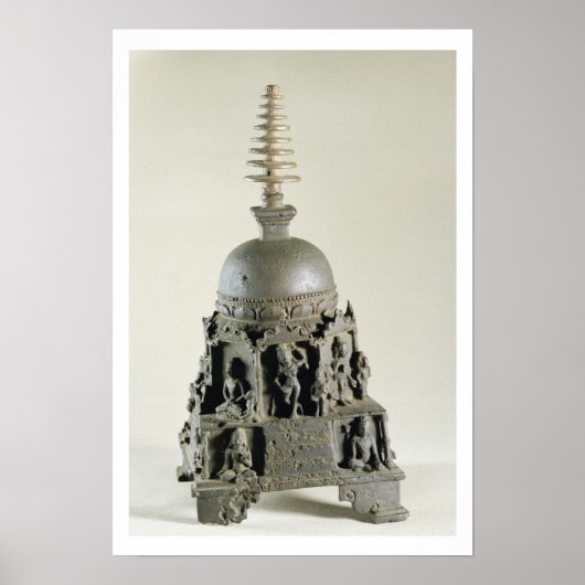 Stupa, Pala, Nalanda, Bihar (brons) Poster (Voorkant)