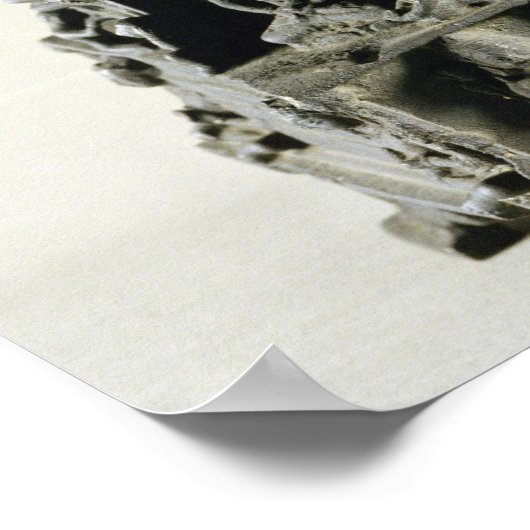 Stupa, Pala, Nalanda, Bihar (brons) Poster (Hoek)