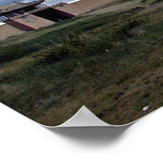Stupa Wall in het klooster Erdene Zuu in Mongolië Poster (Hoek)