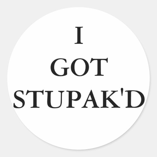 Stupak'd Ronde Sticker (Voorkant)